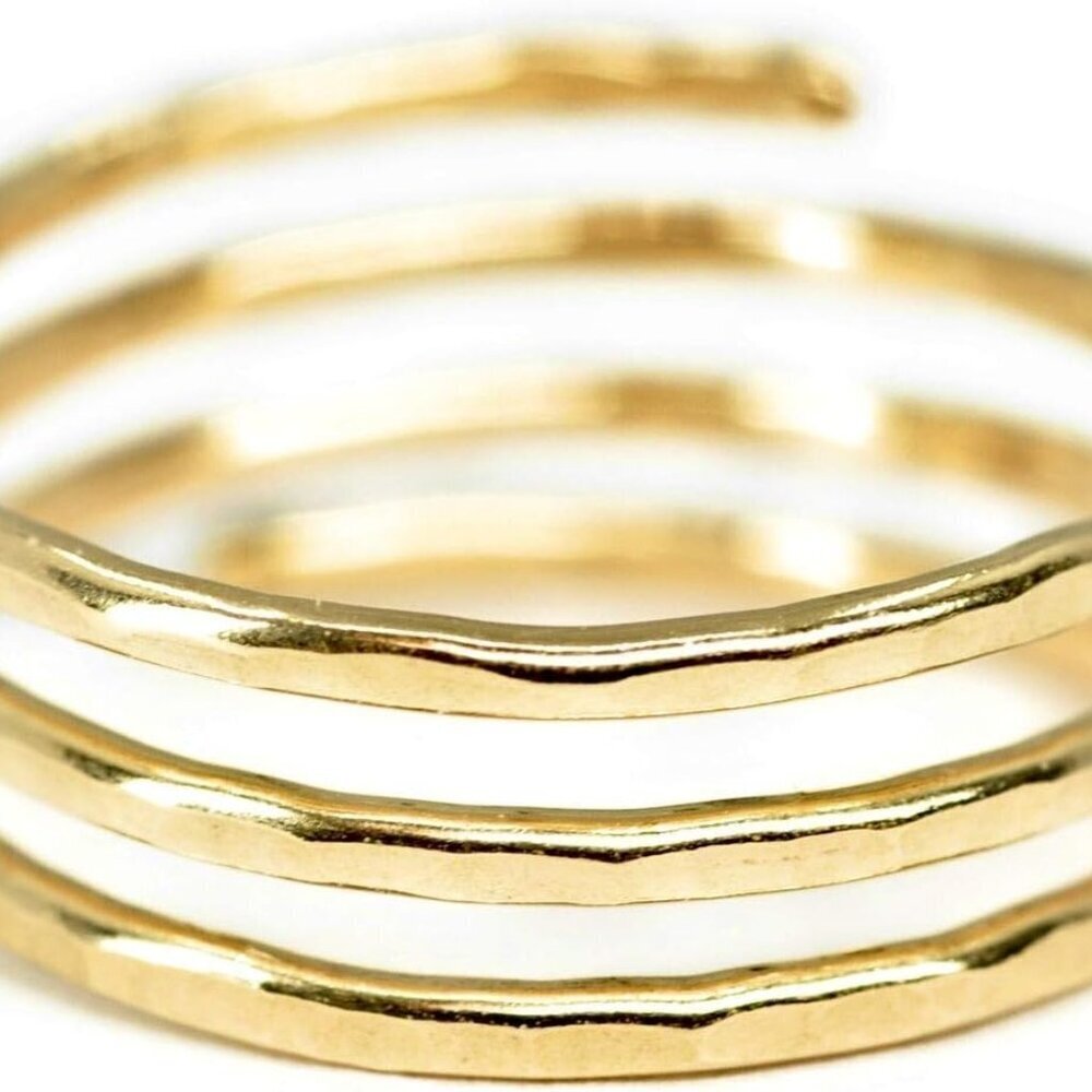 14k Gold Filled Adjustable Wire Wrap Ring Women and Pregnancy Thumb Size 8
